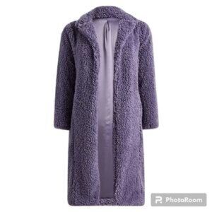 Torrid Size 4 Lilac Teddy Bear coat NWT